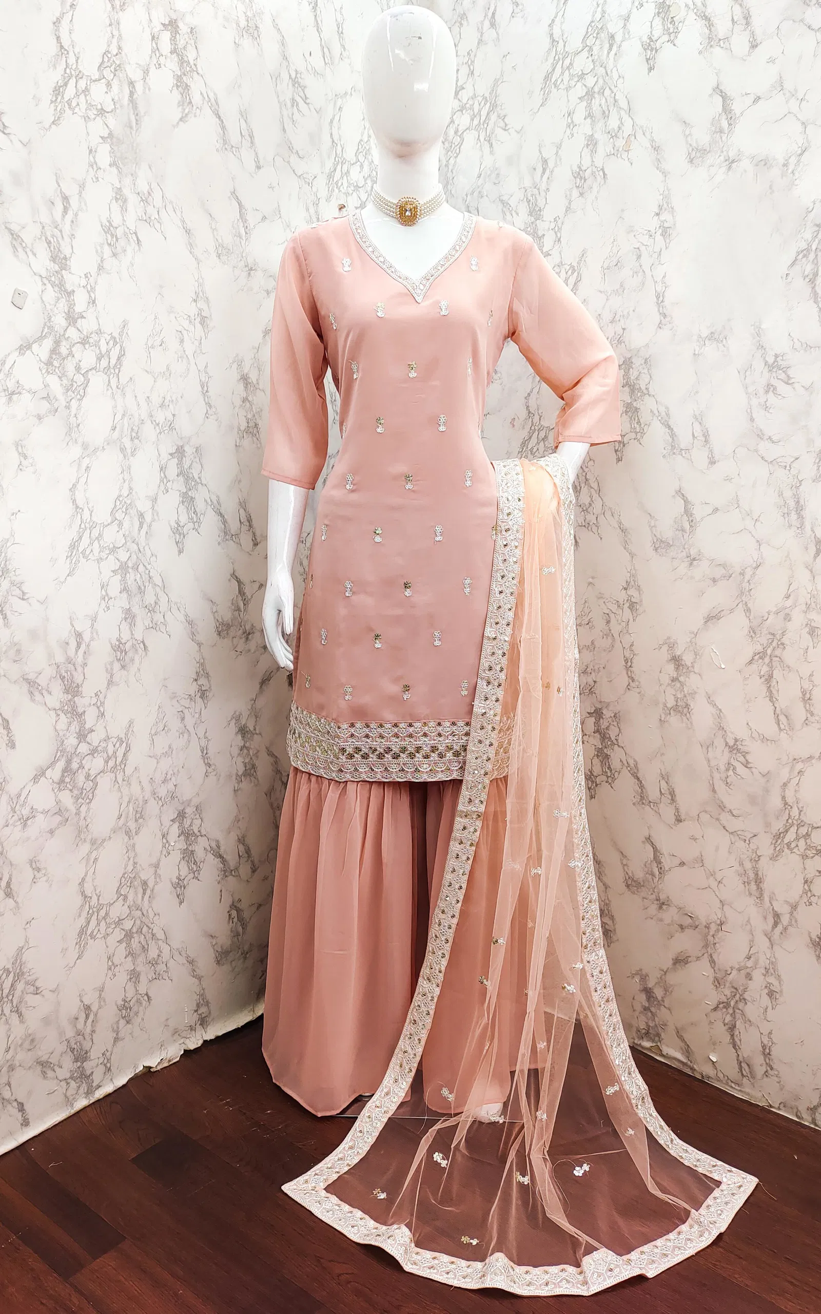 Tt 002 A to D Georgette Readymade Suits Suppliers In India